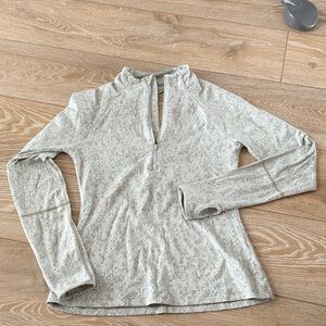 Like New Gymshark Gray Green Quarter-Zip Pullover
